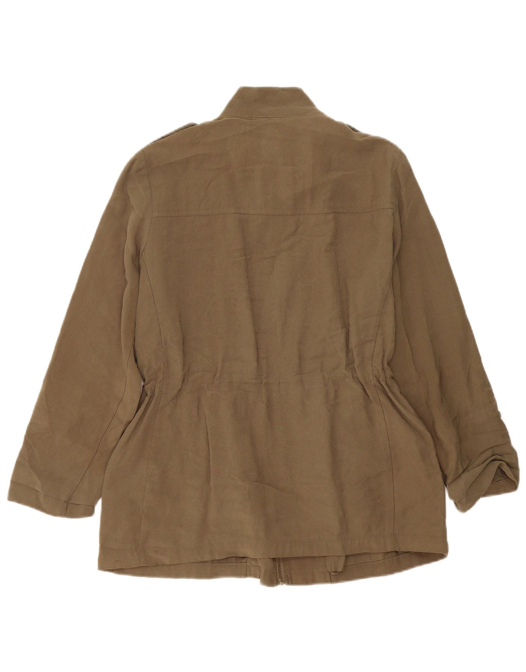 Giacca militare da donna Zara UK 14 viscosa kaki media