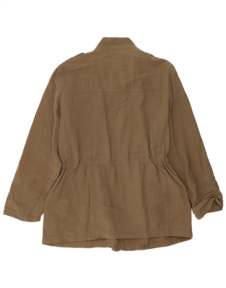 Giacca militare da donna Zara UK 14 viscosa kaki media