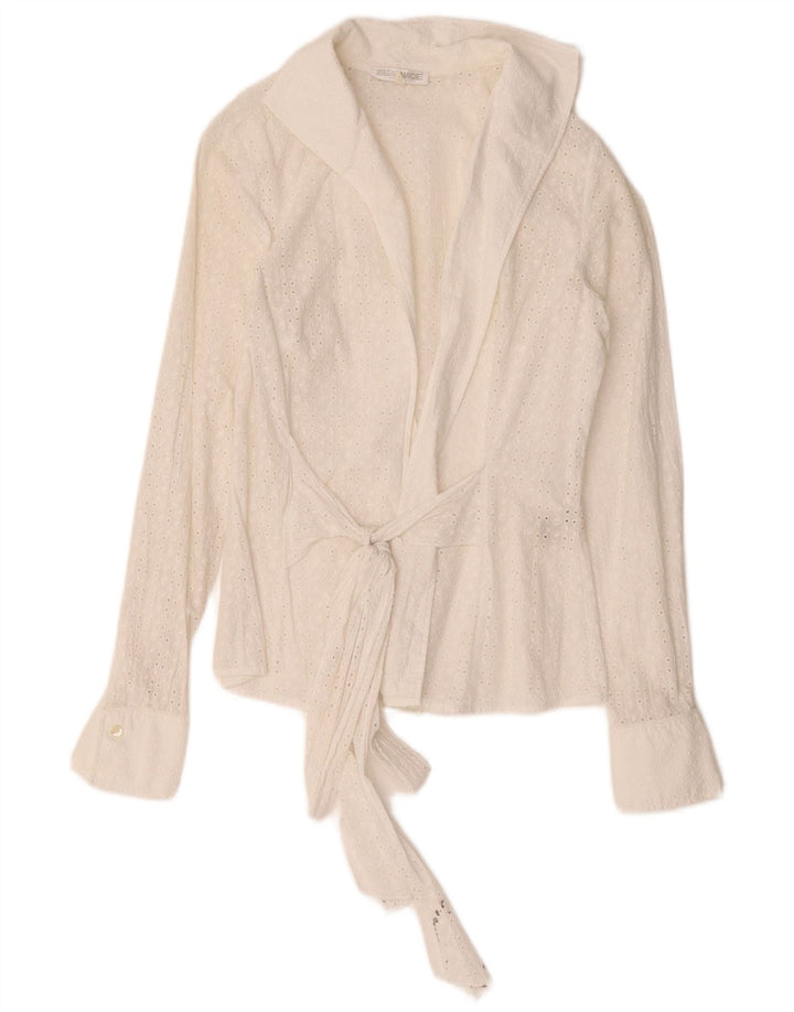Camicetta a camicia avvolgente da donna Naracamicie US 2 XS cotone bianco
