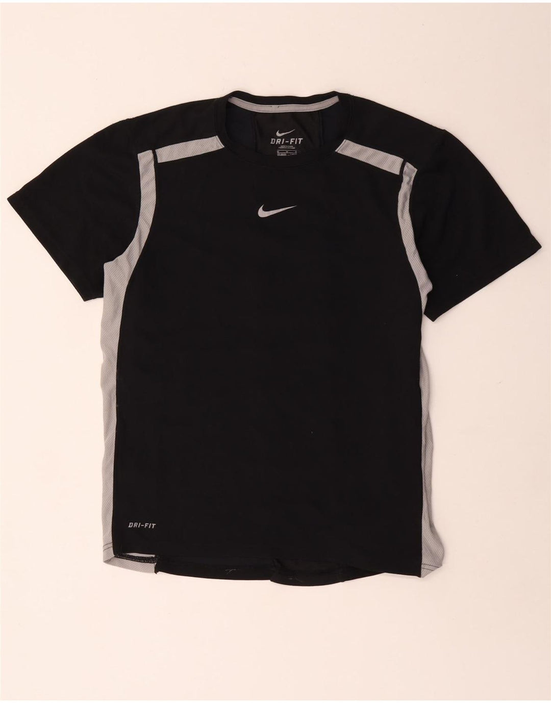T-shirt da uomo Nike Dri Fit Top UK 38/40 poliestere color block medio nero