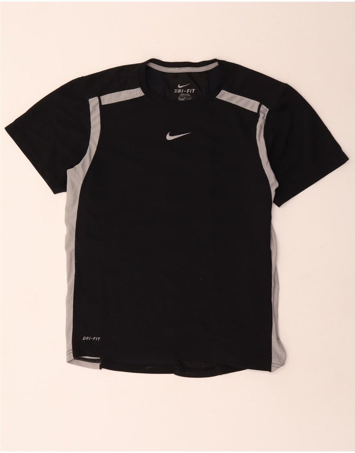 T-shirt da uomo Nike Dri Fit Top UK 38/40 poliestere color block medio nero