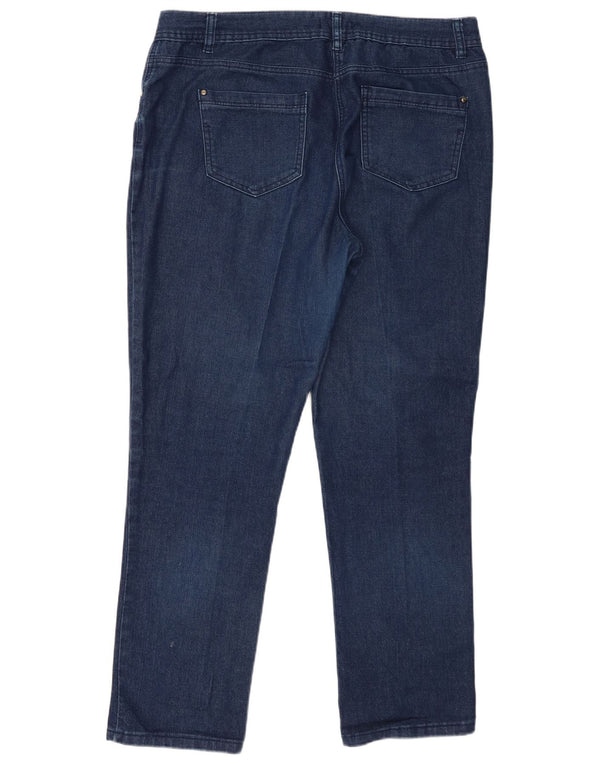 Jeans affusolati a vita alta da donna M&Co UK 18 XL W38 L30 Cotone blu