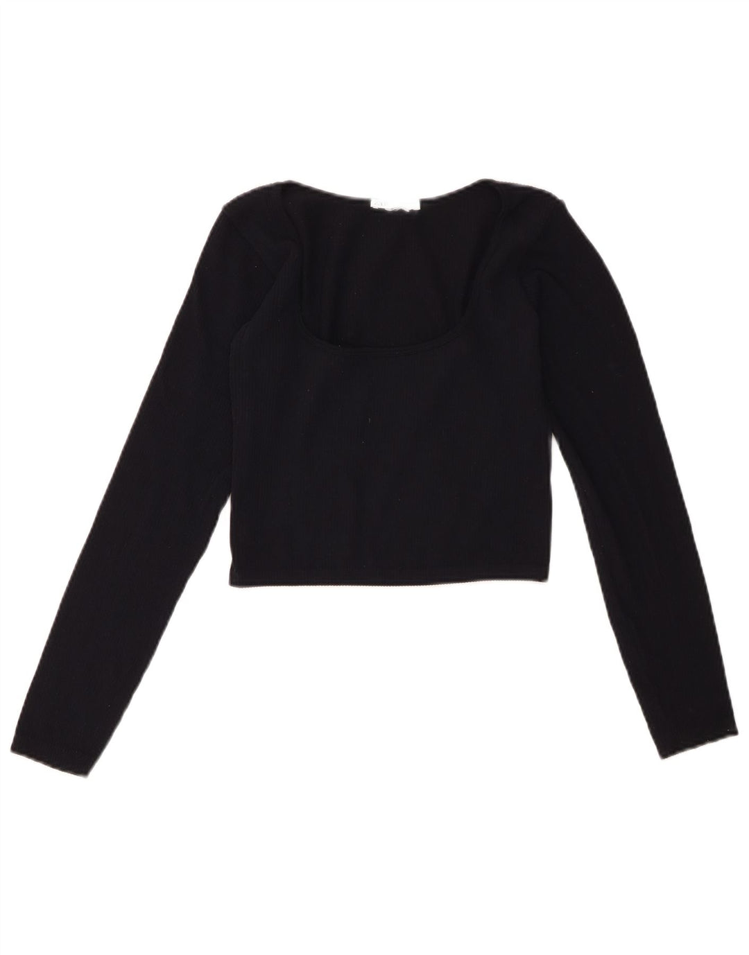 Top corto a maniche lunghe da donna Zara UK 16 Large blu navy