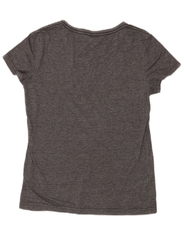 T-shirt grafica da donna Puma UK 10 piccola in poliestere chiazzato grigio