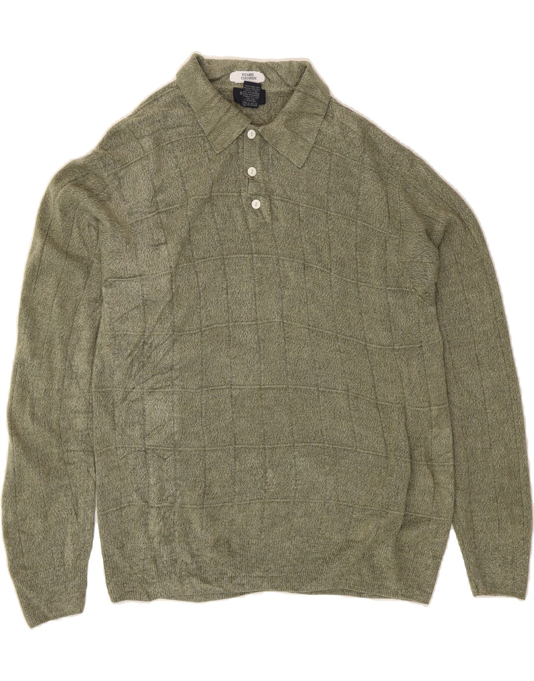 DOCKERS Mens Polo Neck Jumper Sweater Large Green Acrylic Vintage Dockers and Second-Hand Dockers from Messina Hembry 
