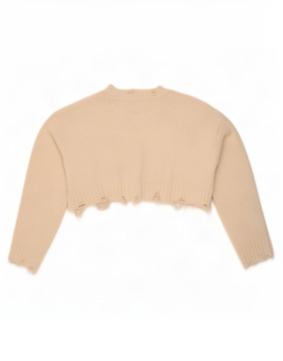 Maglione Bolero oversize da donna Zara UK 10 piccolo poliestere bianco sporco