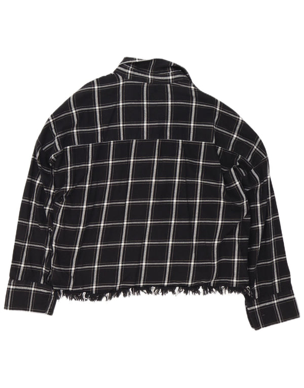 Camicia Zara da donna in flanella Trafaluc UK 18 XL cotone a quadri nero