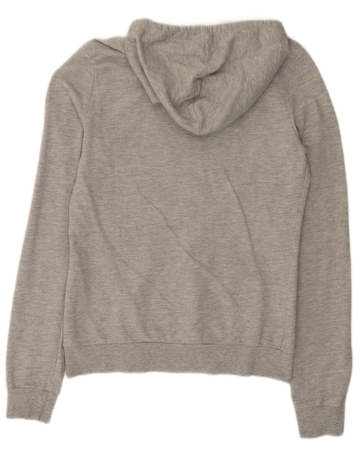 Maglione con cappuccio e zip da donna LOTTO UK 14 grande cotone grigio