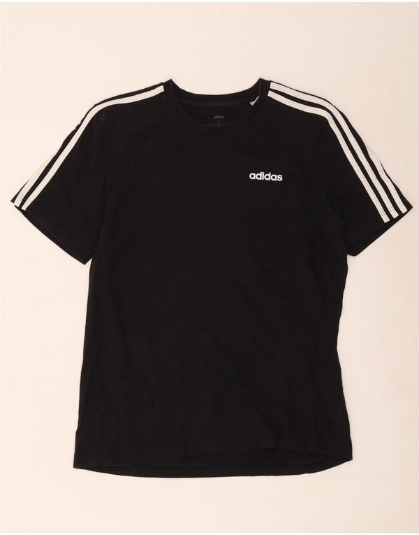 T-shirt Adidas da uomo Top Large in cotone nero