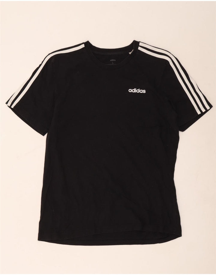 T-shirt Adidas da uomo Top Large in cotone nero