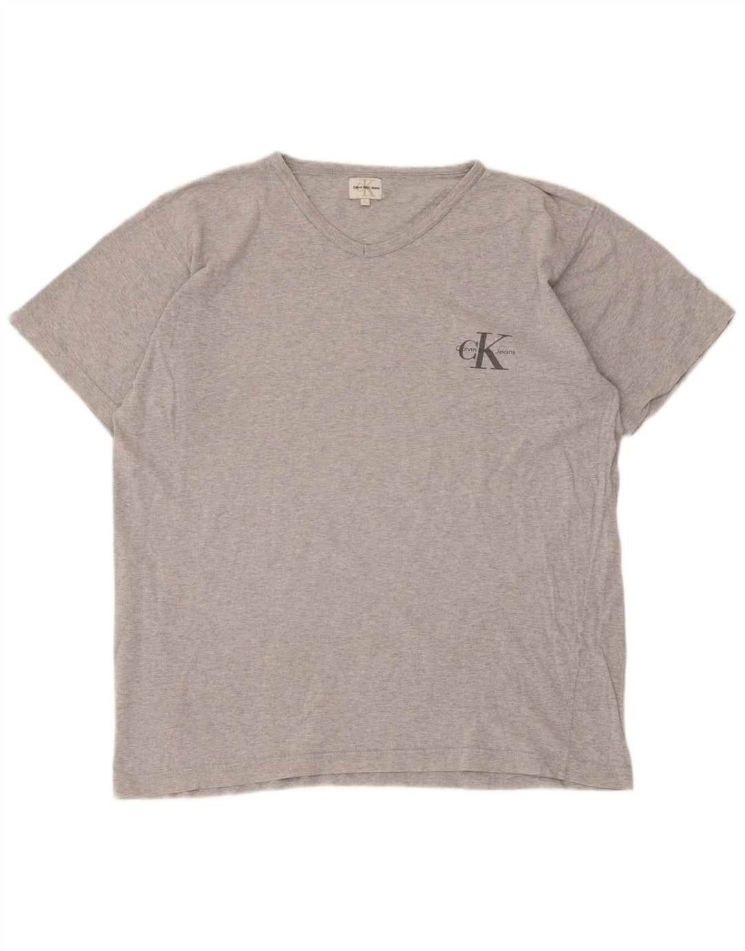 T-shirt da uomo Calvin Klein Jeans Top grande grigio screziato