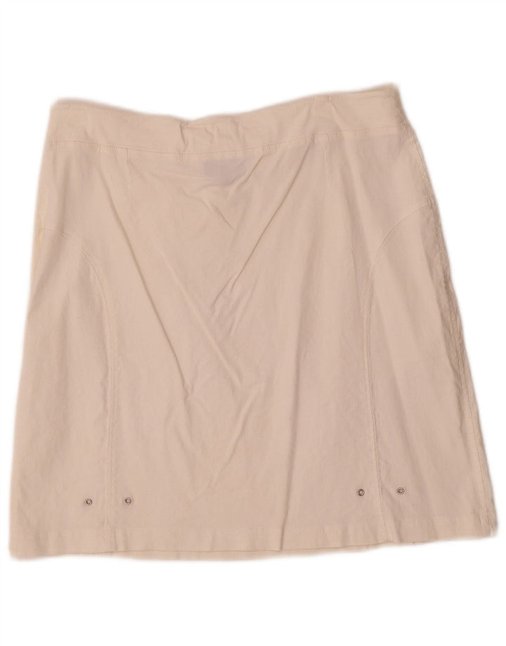 Minigonna vintage da donna XL W36 bianco sporco