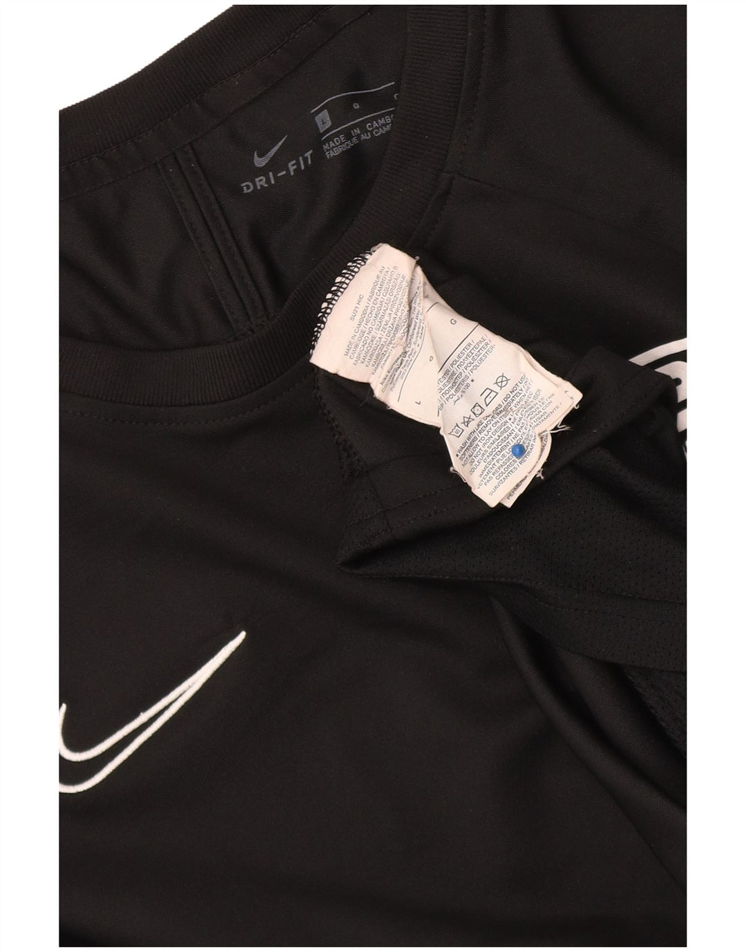 Nike - Maglietta grafica da uomo Dri Fit, grande, in poliestere color block nero