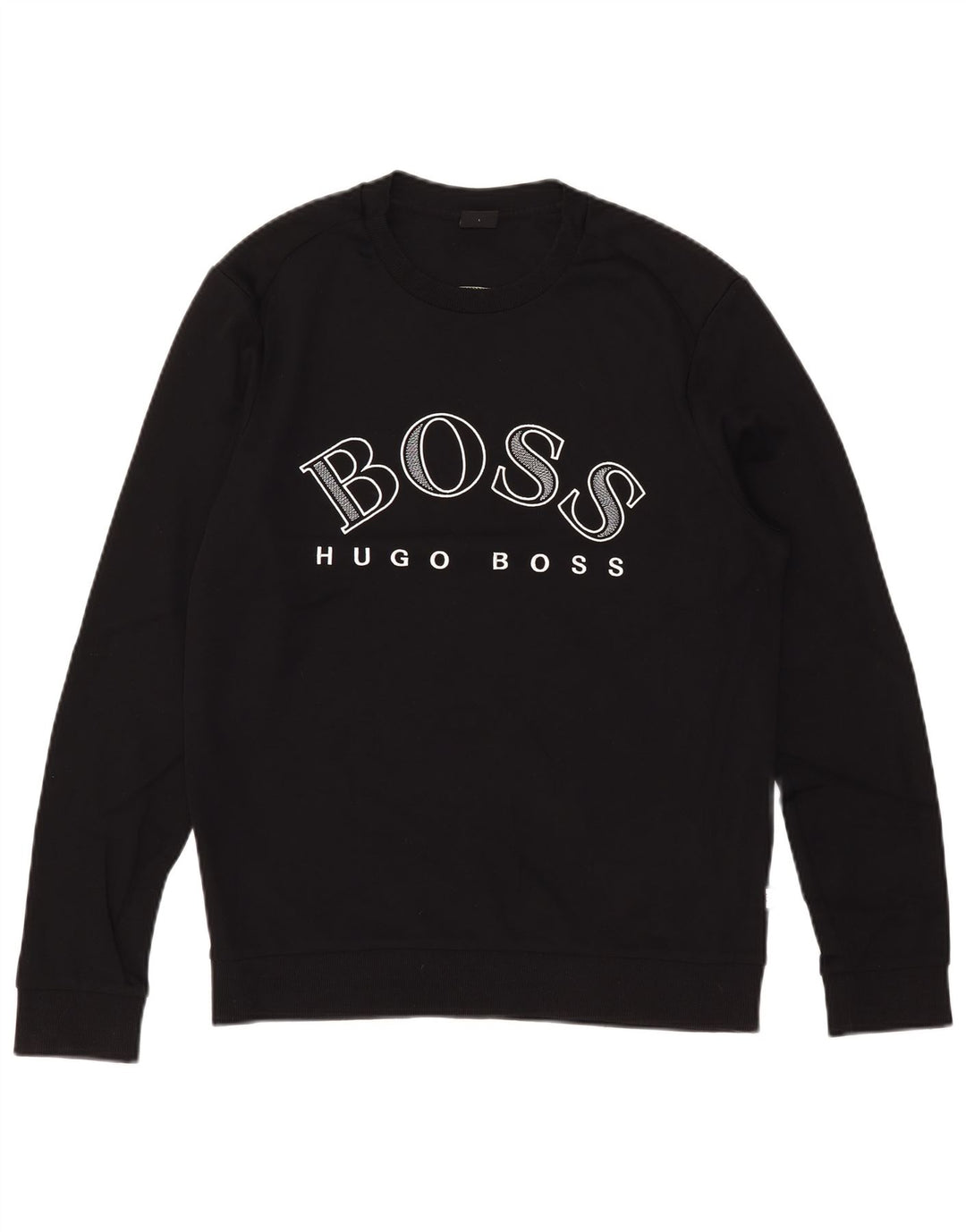 Hugo Boss Felpa grafica da uomo Maglione grande cotone nero