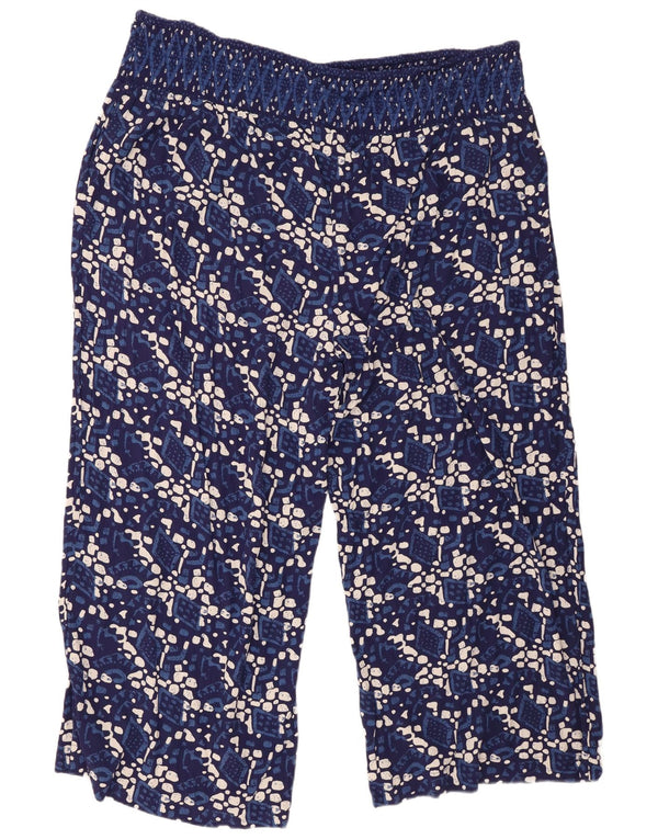 Pantaloni corti da donna Fat Face UK 24 4XL W46 L26 Blu navy geometrico