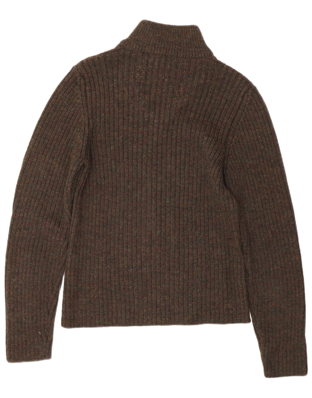 PRADA Maglione da donna con collo con zip IT 48 XL Lana vergine marrone