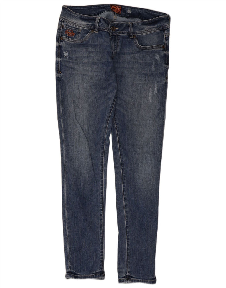 Jeans skinny effetto invecchiato da donna Superdry W32 L30 cotone blu