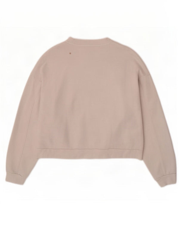 Levi's Donna Crop Graphic Felpa Oversize Maglione UK 14 Medio Bianco