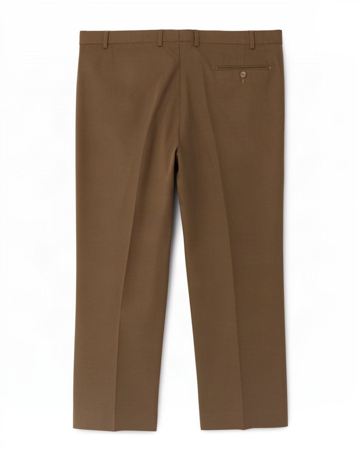 Pantaloni da abito dritti da uomo Marks & Spencer W42 L29 Poliestere beige