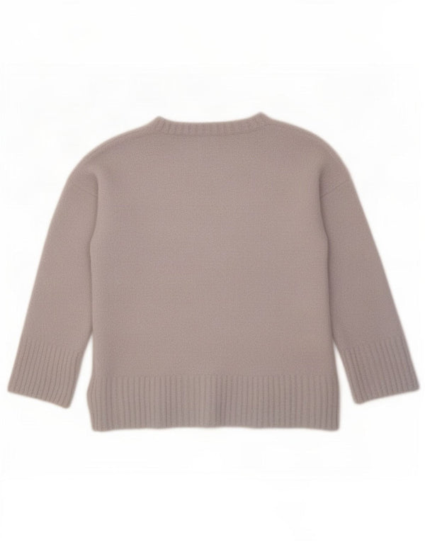 Maglione maglione oversize con scollo a V da donna Oasis UK 10 Small Grigio Poliammide