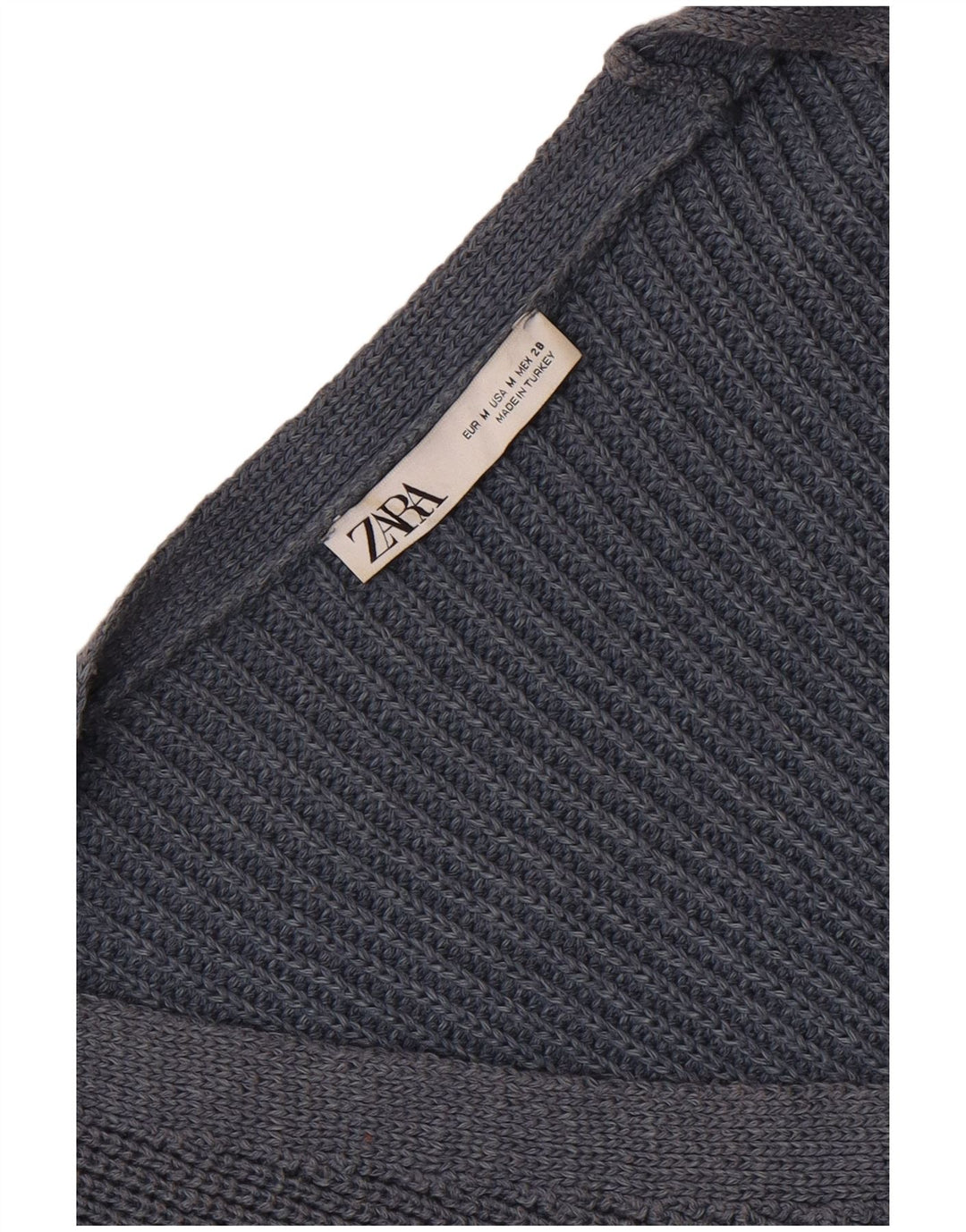 Maglione cardigan corto da donna Zara UK 14 blu navy medio