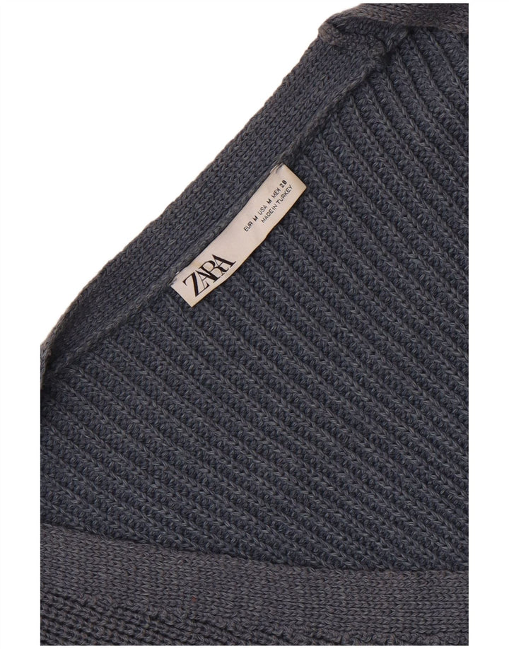 Maglione cardigan corto da donna Zara UK 14 blu navy medio