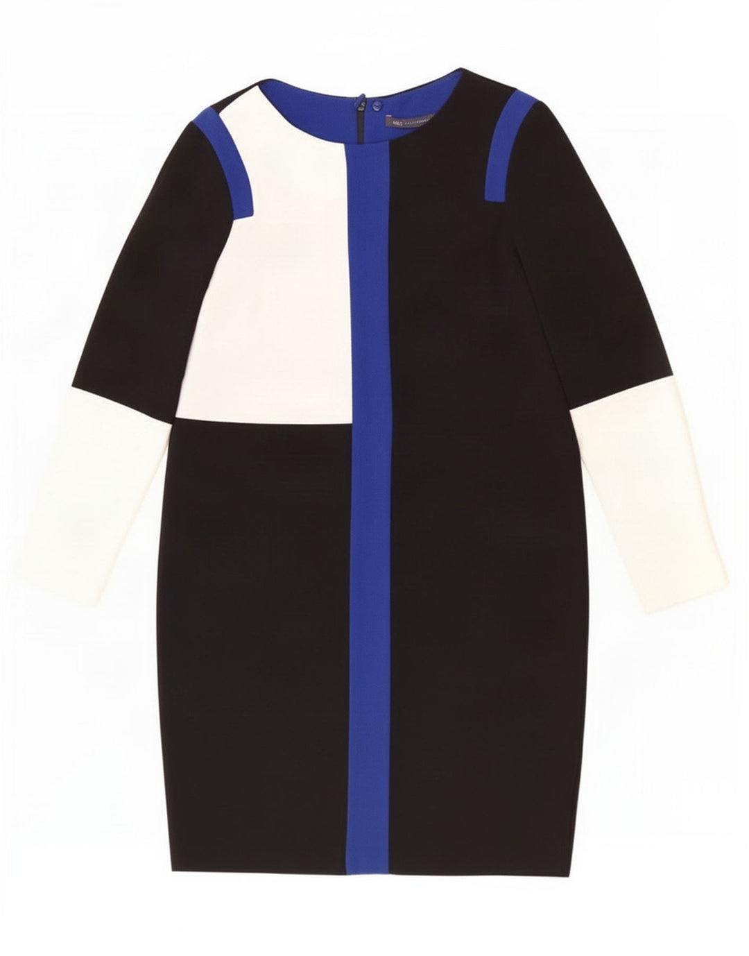 Abito a trapezio da donna Marks & Spencer UK 12 Medium Black Colourblock