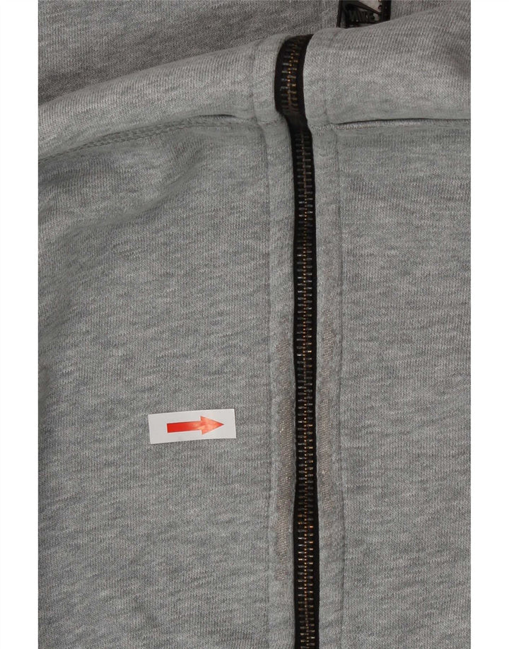 Felpa con cappuccio e zip Nike da uomo, grande, in cotone grigio