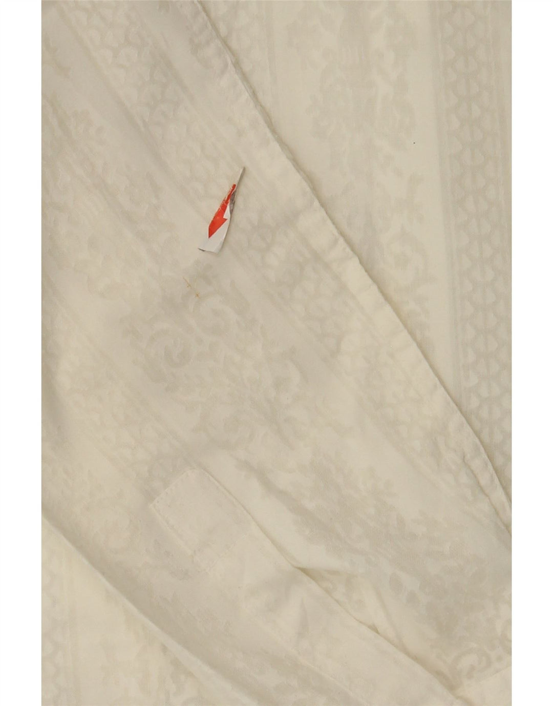 Camicia vintage da donna UK 12 Medium White Paisley