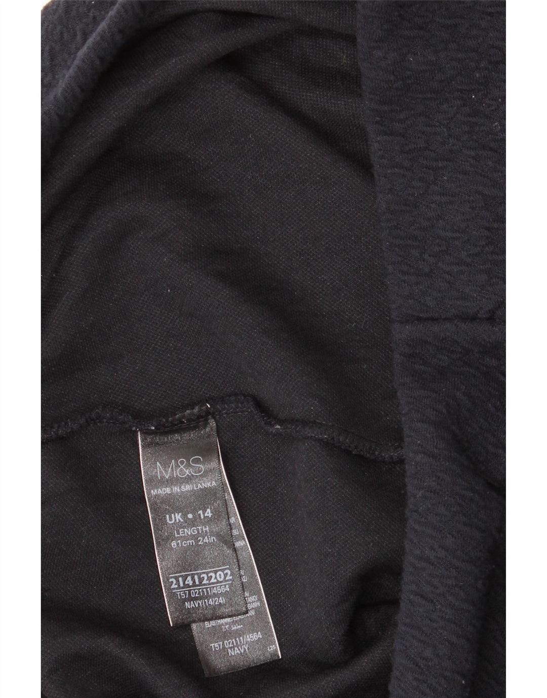 Gonna a tubino da donna Marks & Spencer UK 14 Large W32 poliestere blu navy