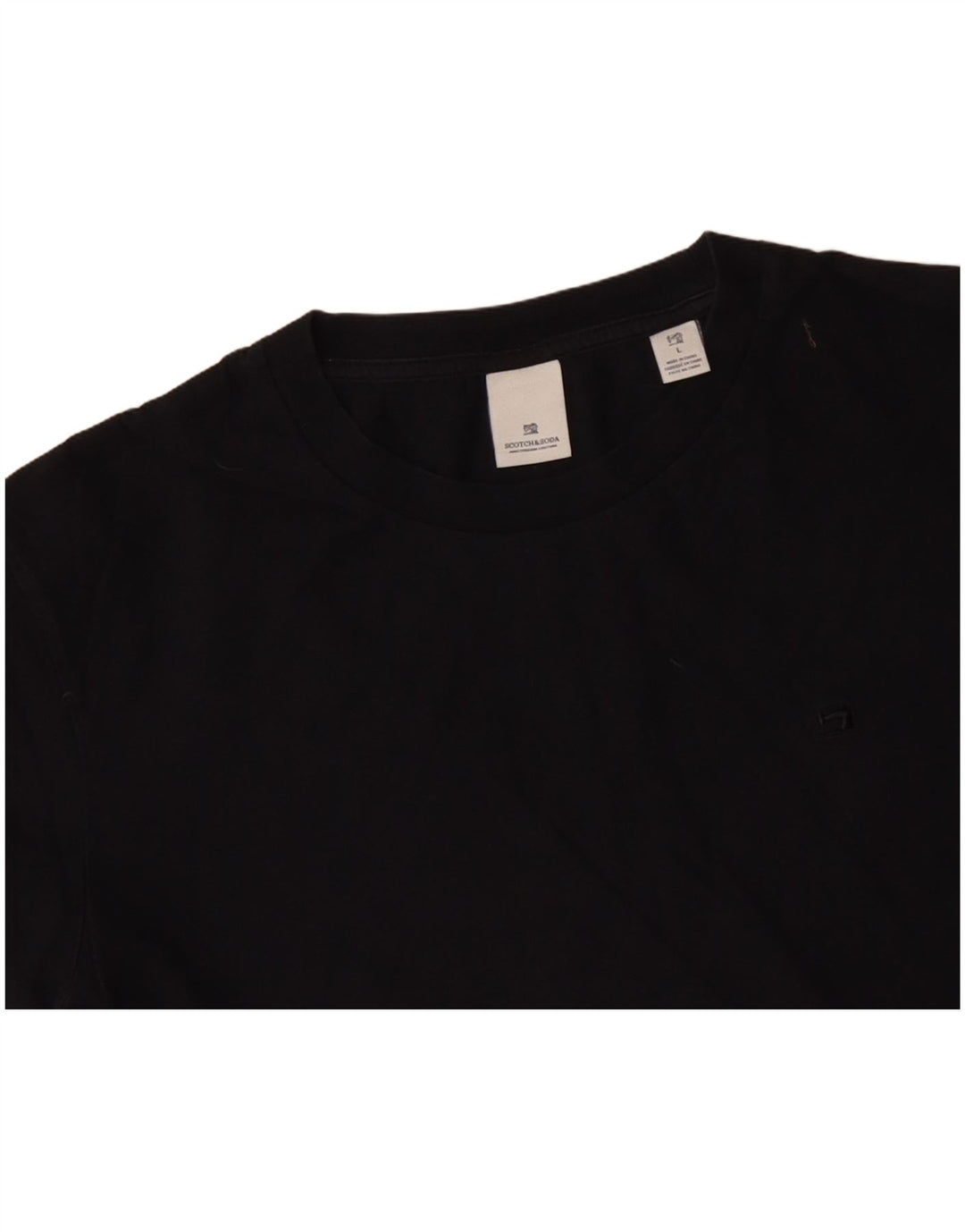 T-shirt da uomo SCOTCH & SODA Top grande in cotone nero