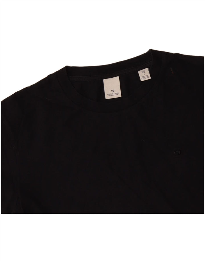 T-shirt da uomo SCOTCH & SODA Top grande in cotone nero