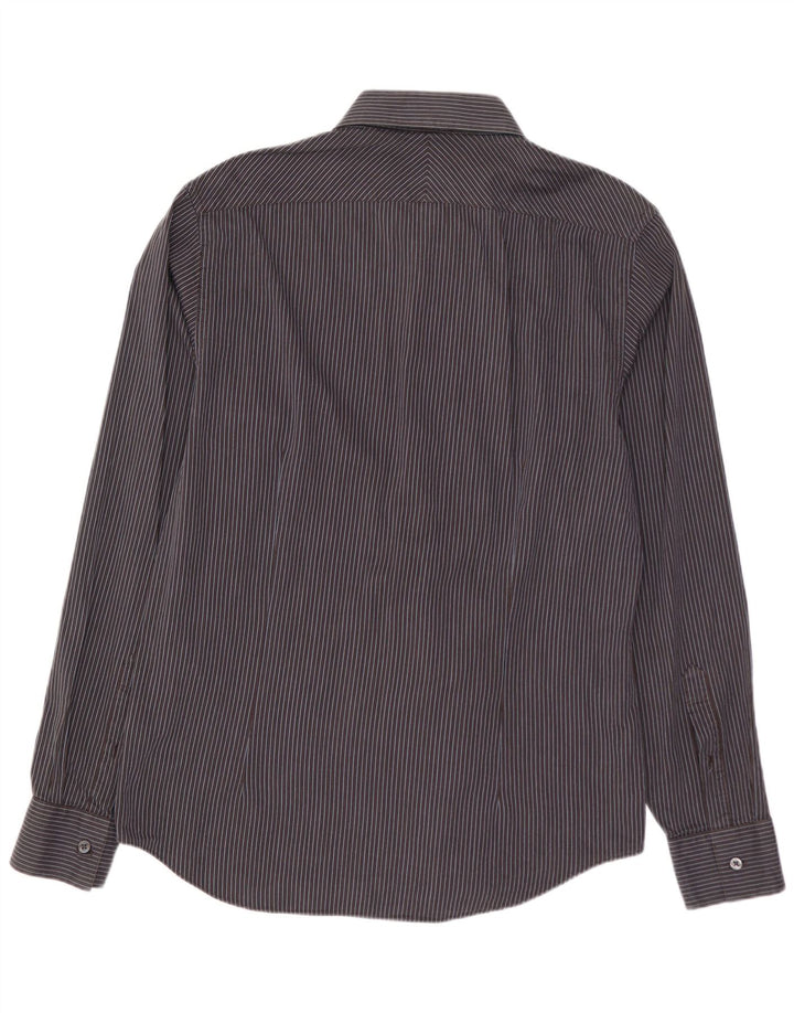 CALVIN KLEIN Camicia slim fit da uomo taglia 41 16 cotone a righe grandi grigie