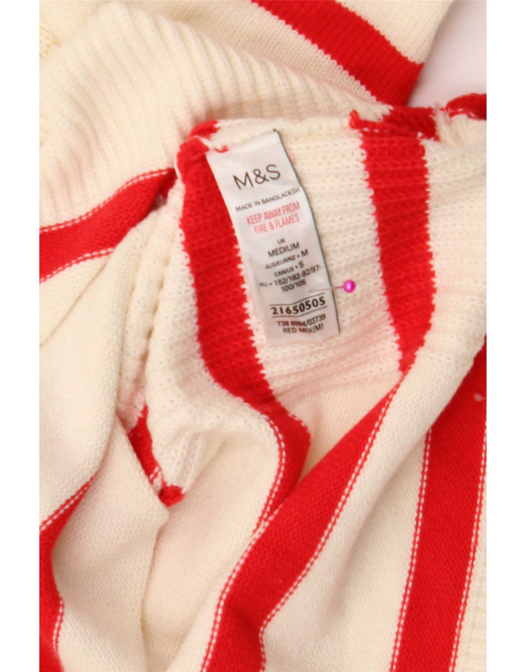 Marks & Spencer maglione a collo alto da donna UK 12 medio bianco sporco