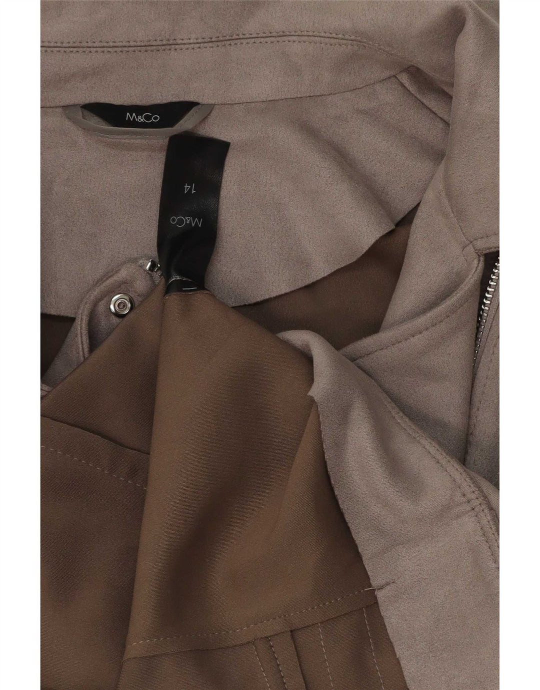 Giacca da motociclista da donna M&Co UK 14 Large Grigio Poliestere