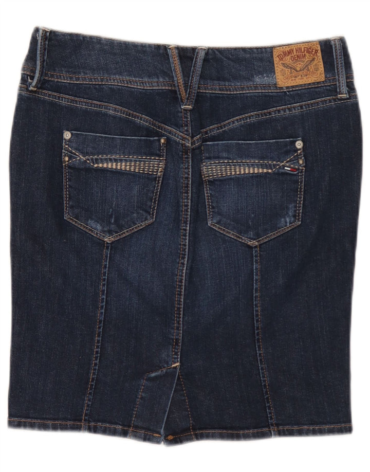 Gonna di jeans da donna Tommy Hilfiger piccola W27 in cotone blu