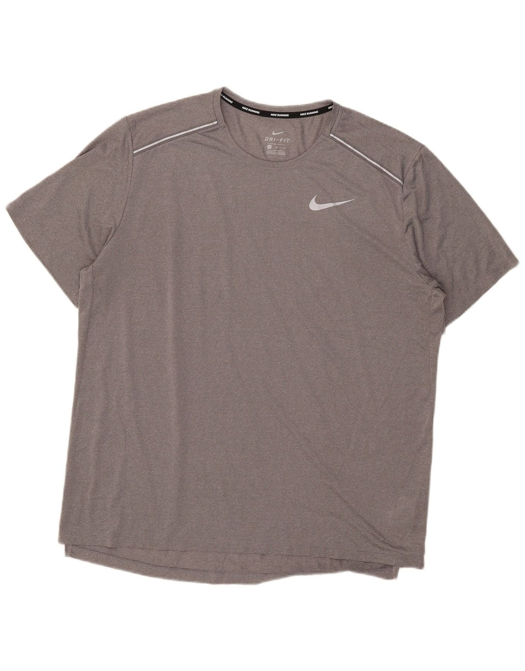 T-shirt Nike Dri Fit da uomo Top XL in poliestere grigio