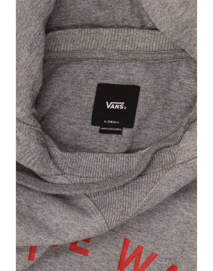 Felpa con cappuccio grafica da uomo Vans XS grigia