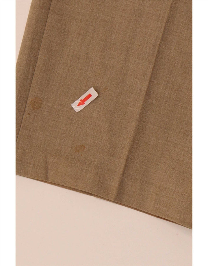 Pantaloni da abito dritti da uomo Farah W36 L29 Poliestere beige