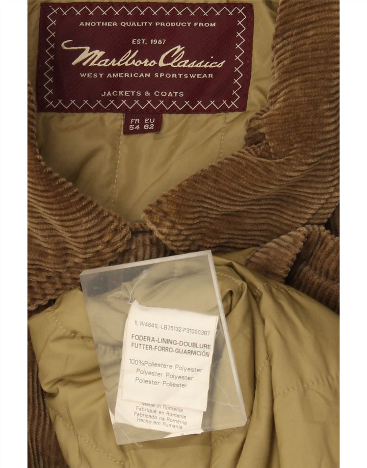 Giacca in velluto a coste da uomo Marlboro Classics EU 62 6XL Beige