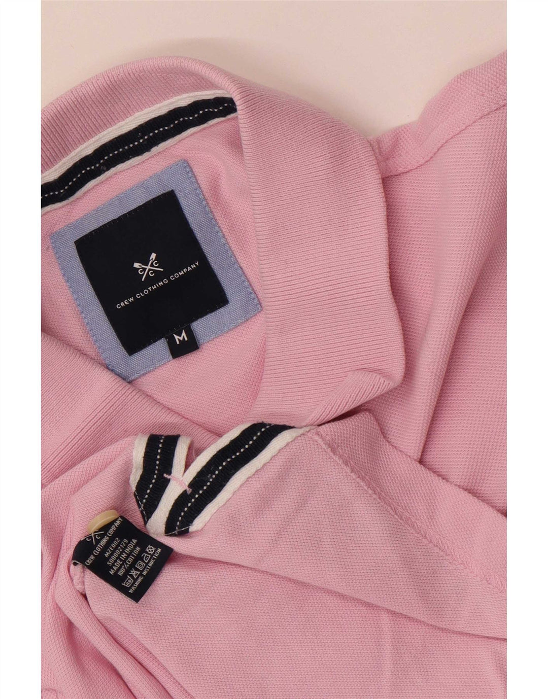 Crew Clothing Polo da uomo in cotone rosa medio