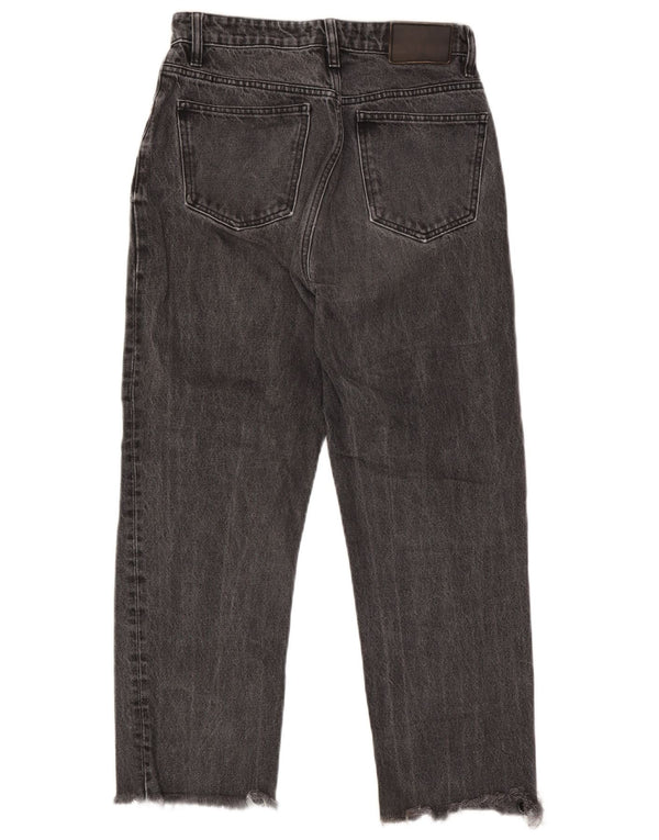 Jeans corti a vita alta da donna Zara EU 38 Small W28 L24 Grigio