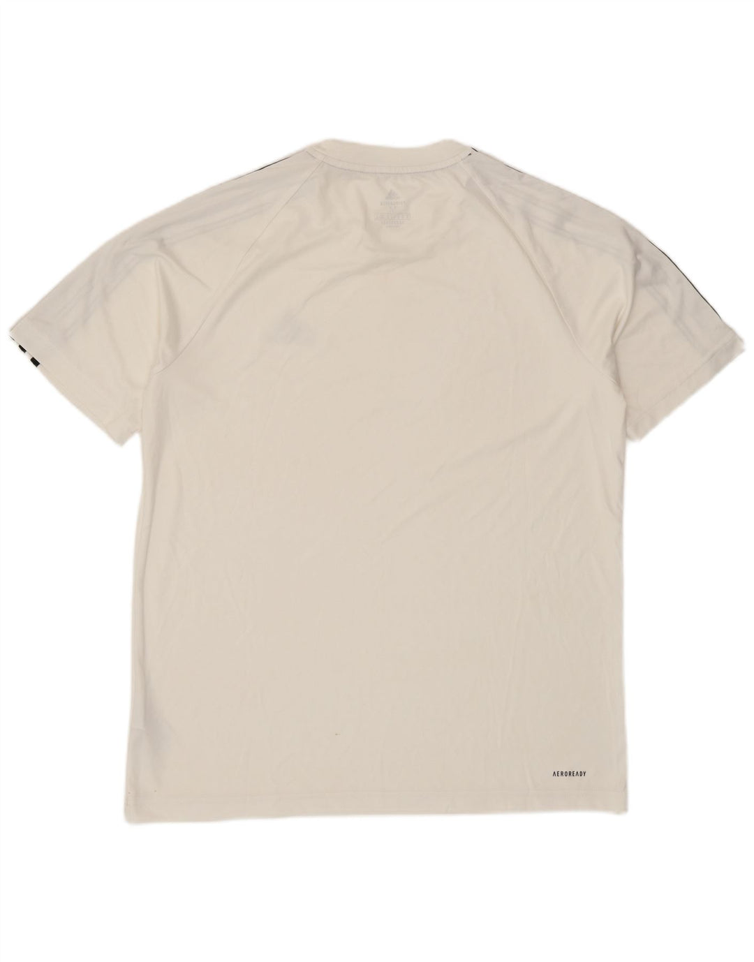 T-shirt Adidas Aeroready da uomo Top in poliestere bianco medio