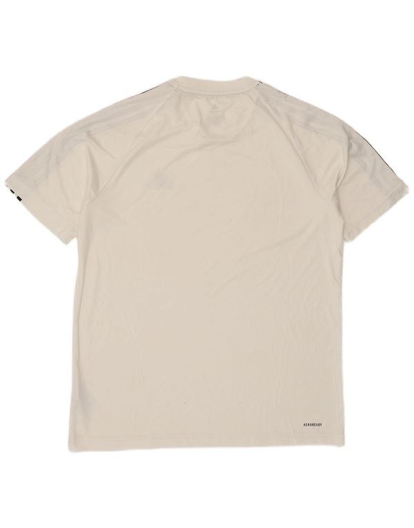 Adidas Mens Aeroready T-Shirt Top Medium White Polyester