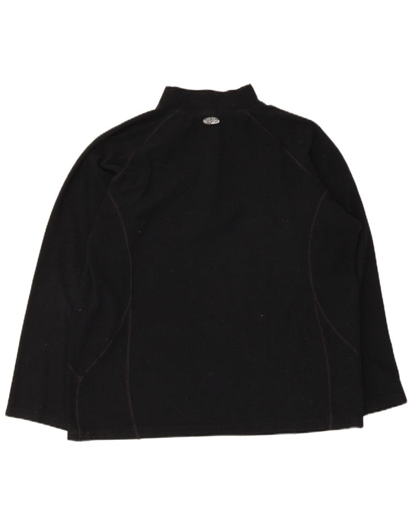 Maglione in pile da donna Asics con collo con zip UK 14 medio nero