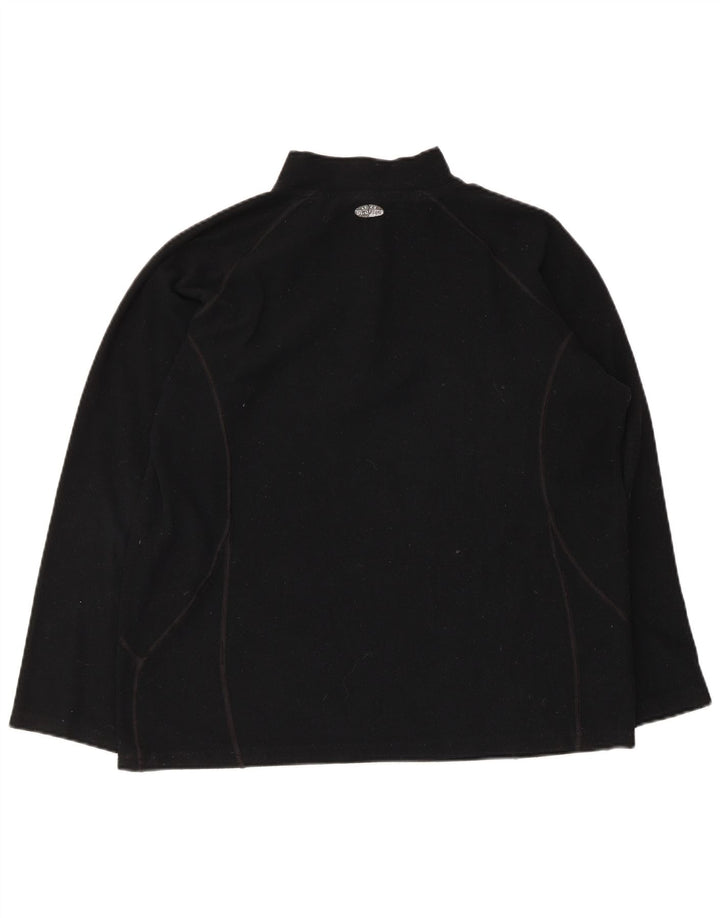 Maglione in pile da donna Asics con collo con zip UK 14 medio nero