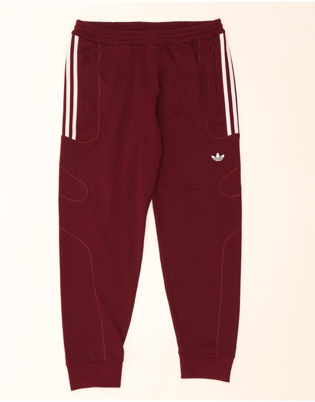 Pantaloni da tuta da uomo Adidas Joggers medio bordeaux poliestere