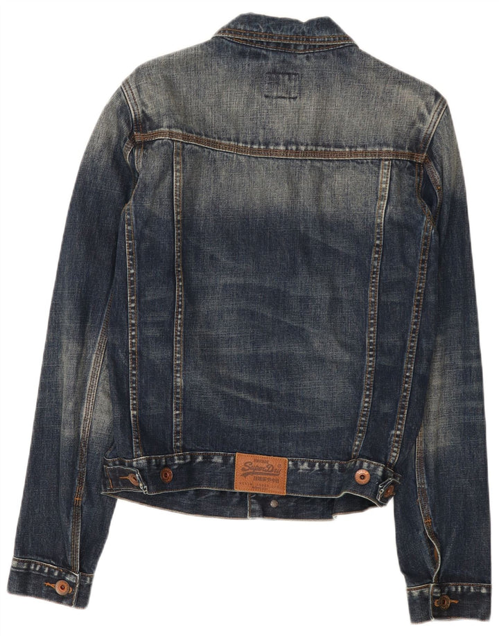 Giacca di jeans da uomo Superdry UK 38 cotone blu navy medio