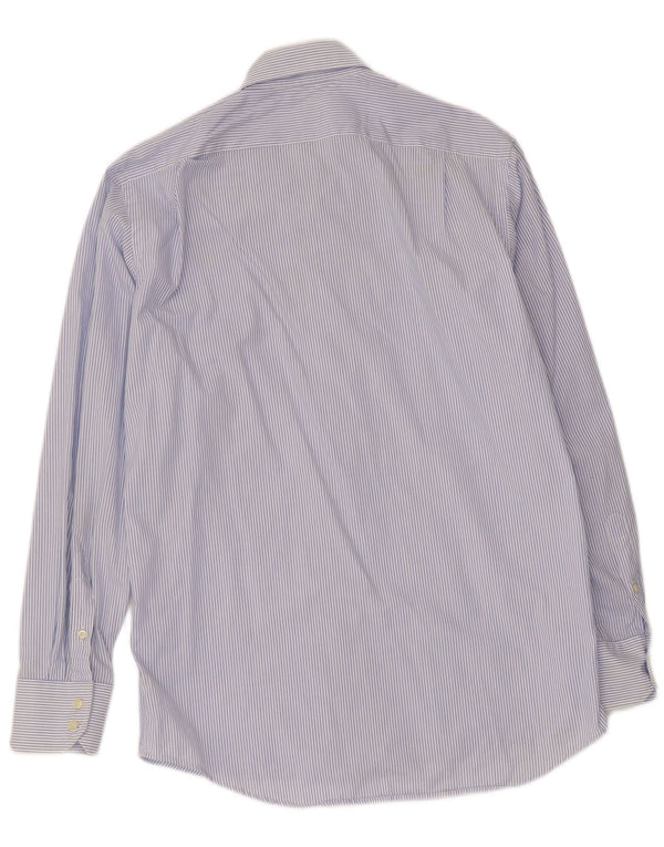Camicia da uomo Lacoste taglia 39 cotone gessato blu medio