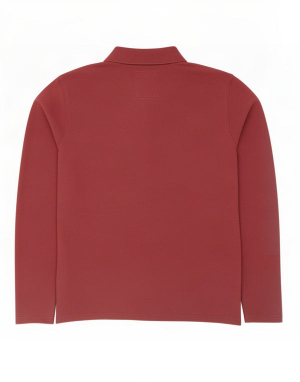 Polo da uomo a maniche lunghe Fat Face grande in cotone marrone